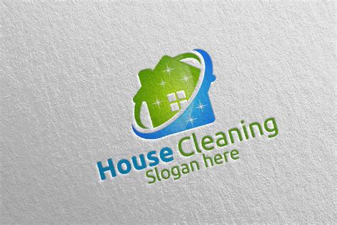 House Cleaning Vector Logo Design (68547) | Logos | Design Bundles