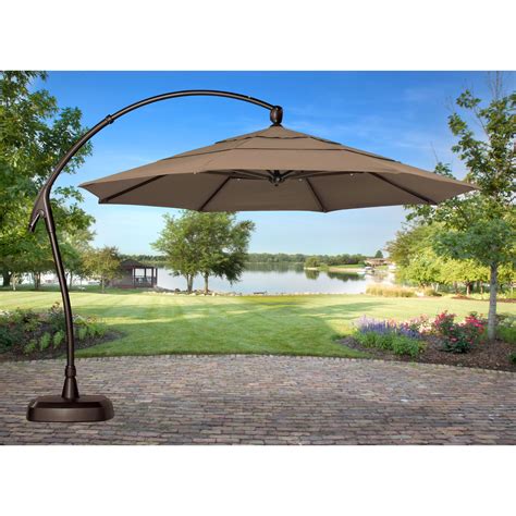 Treasure Garden 11 ft. Obravia Cantilever Offset Patio Umbrella with ...