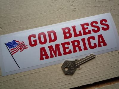 God Bless America Bumper Sticker. 8".