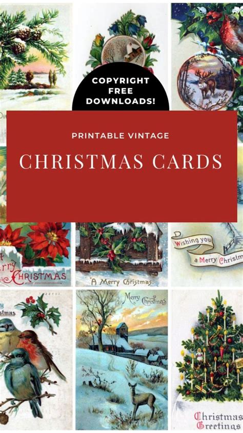 Printable Vintage Christmas Cards | Vintage christmas cards, Christmas ...