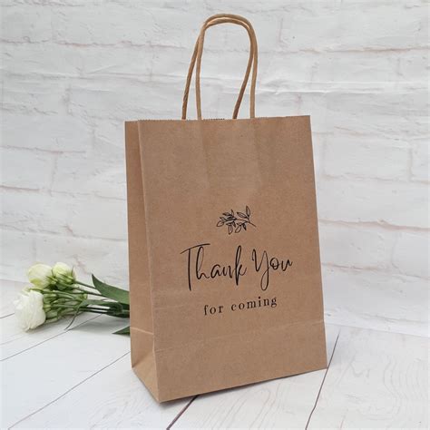 Thank You for Coming Party Favors Bag. Small Kraft Eco Friendly Brown ...