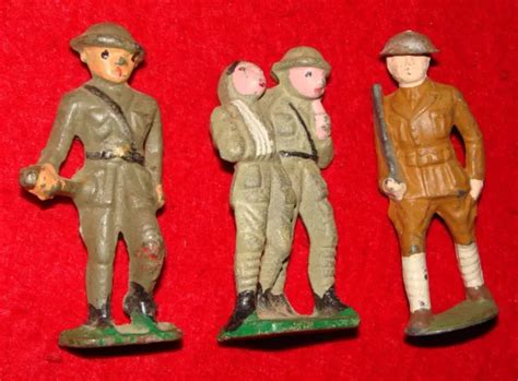 3 VINTAGE PAINTED Lead Toy Soldiers - WWI US Army Soldiers / Unmarked $24.99 - PicClick