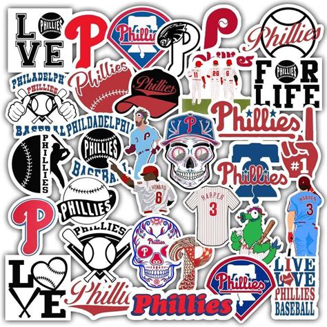 Stickers Pack Philadelphia Vinyl Phillies Aesthetic Stickers - Etsy in ...