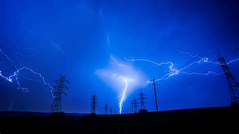 nature, Landscape, Lightning, Storm, Dark, Utility pole, Electricity ...