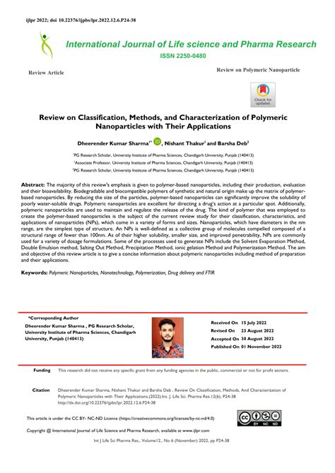 (PDF) Review on Classification, Methods, and Characterization of ...