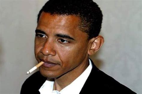 ConversationPrints Barack Obama Smoking Cigarette Glossy Poster Picture ...