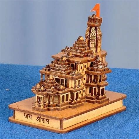 Pine Wood Brown Jai Shree Ram Temple 3D Model, For Home at Rs 199/piece in Dehradun