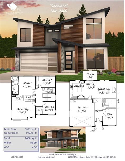 Small modern house blueprint - rightmetal