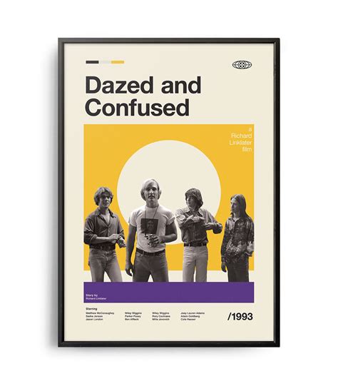 Mid-century modern Dazed and Confused movie poster - Weekend Poster