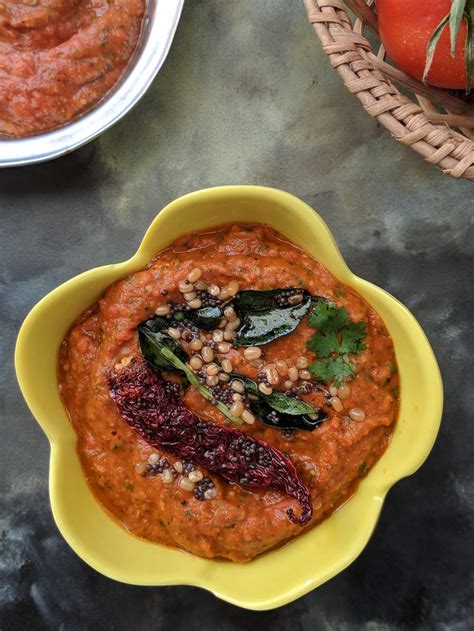 Tomato Chutney for Idli & Dosa | Homemade Spicy South Indian tomato chutney