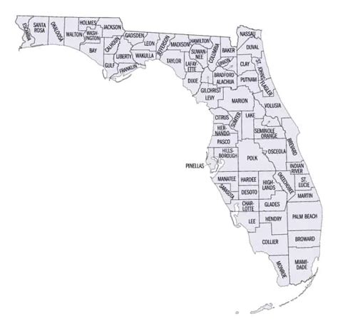 Florida Gulf Coast Beaches [Includes Cities, Counties & Map]