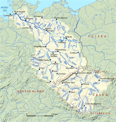 Elbe River • Map • PopulationData.net