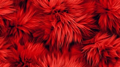 Premium AI Image | Seamless pattern red fur background