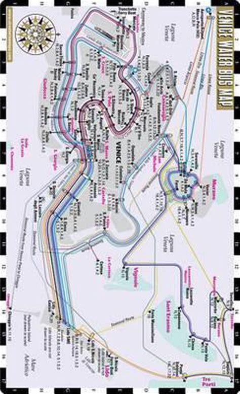 Streetwise Venice Water Bus Map - Laminated Water Bus Map of Venice Italy - Vaporetto... | bol.com