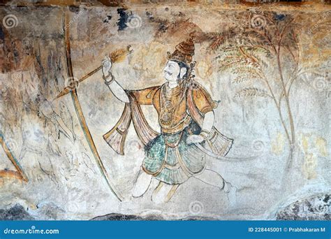 Fresco/mural Paintings in Ancient Brihadeeswarar Temple in Thanjavur, Tamilnadu. Editorial Photo ...