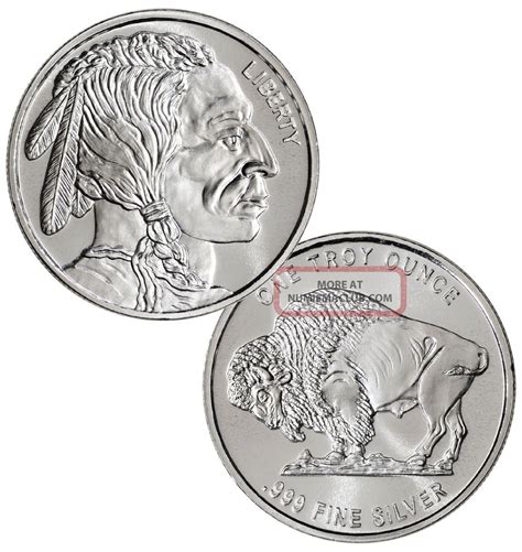 (1) Buffalo Indian 1 Oz. 999 Fine Silver Coin One Troy Ounce,