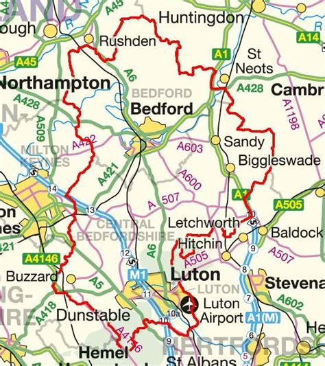 Bedfordshire | Cartography map, Bedfordshire, Map