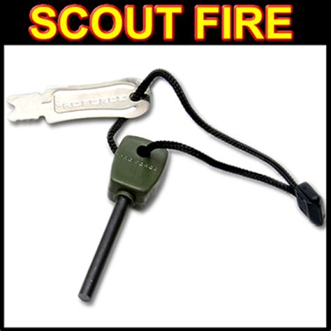 Military Scout Fire Flint Steel & Striker (SM21315) | SurvivalMetrics.com | Survival Metrics, LLC