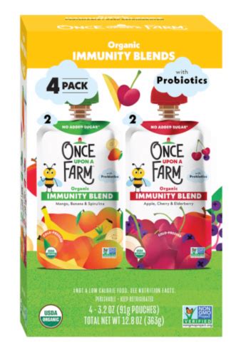 Once Upon A Farm™ Organic Immunity Blends Variety Pack Food Pouches, 4 ...