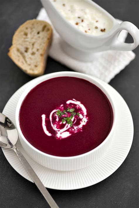 Roasted Beetroot Soup With Feta Yogurt Dressing - Claire Justine