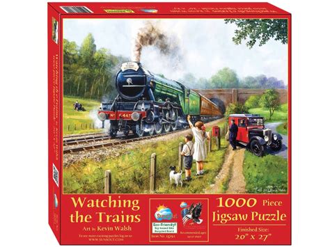 Jigsaw Puzzle - Watching the Trains 1000 Piece by Sunsout