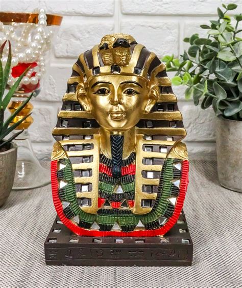 Ancient Egyptian Mask Of King Tut Bust Statue 6"H Pharaoh Tutankhamun ...