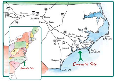 Emerald Isle NC, Map & Directions – See Where Emerald Isle is Located