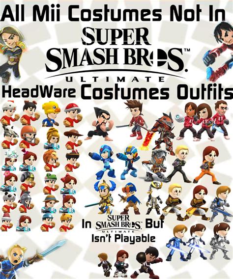 Missing Mii Costumes | Super Smash Brothers Ultimate | Smash brothers, Super smash brothers, Smash