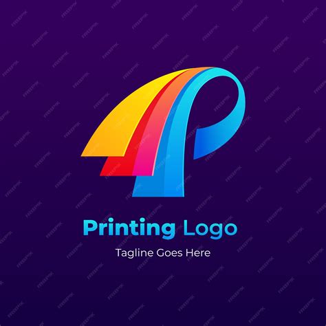 Premium Vector | Gradient printing house logo design template