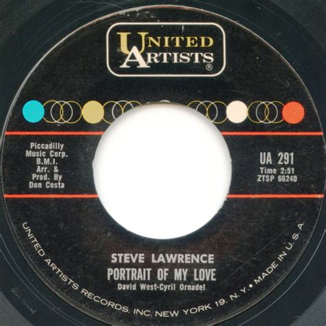 Steve Lawrence - Portrait Of My Love / Oh How You Lied (1961, Vinyl) | Discogs