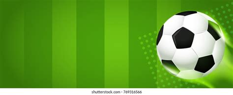 Soccer Banner Vector Illustration Football Ball Stock Vector (Royalty ...