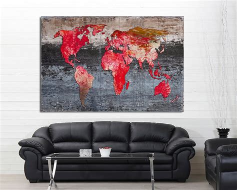 World Map Canvas Print, World Map Canvas, World Map Large Canvas ...