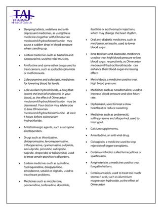 Olmesartan medoxomil/Hydrochlorothiazide Tablets Taj Pharma PIL | PDF