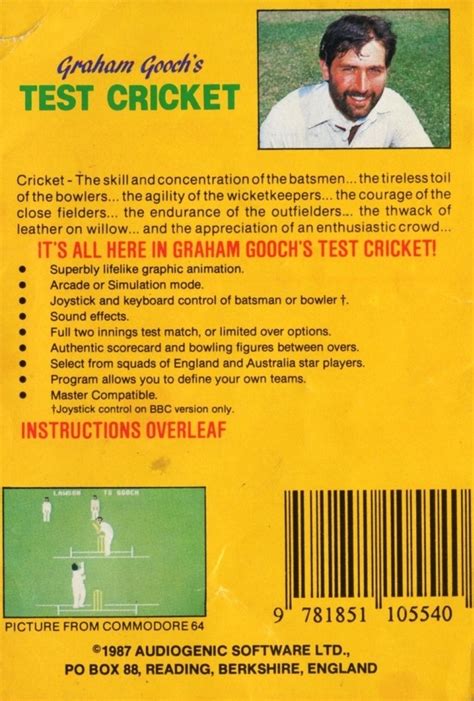 Graham Gooch's Test Cricket Images - LaunchBox Games Database