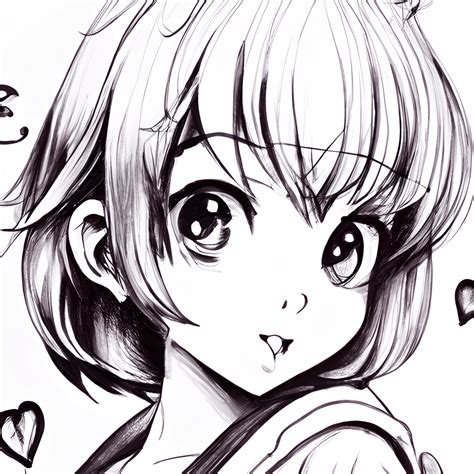 Cute Girl Anime Manga Pencil Sketch Pencil Color Drawing Inking Black and White Trending Pixiv ...