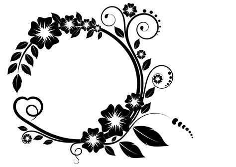 Round Flower Border SVG