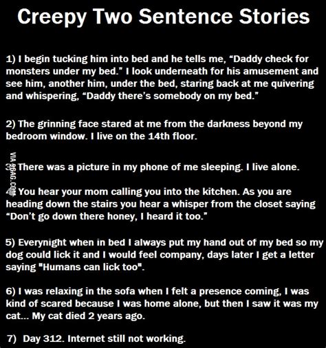 Creepy Two Sentence Stories - 9GAG