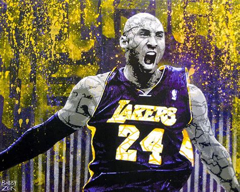 My Kobe Bryant painting "Kobe The Destroyer" 30 x 24 inches, spray paint on canvas : r/KobeBryant24