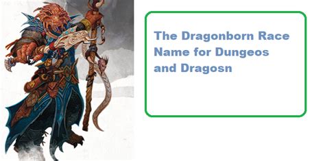 The D&D Dragonborn Names and Meanings - Dungeons and Dragons