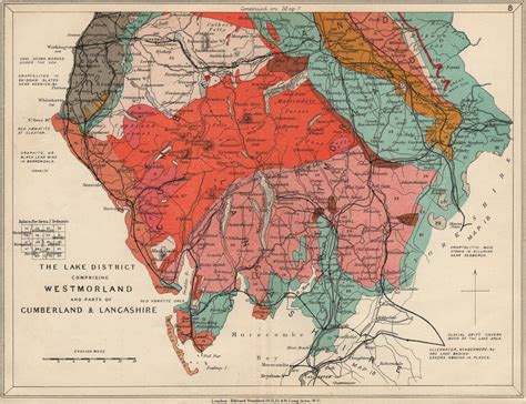 LAKE DISTRICT Westmoreland Cumberland Lancashire. Geological. STANFORD ...