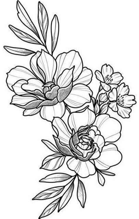 Pin de Ana Clara en Tatuagens | Dibujos de diseño de tatuajes, Tatuajes florales, Diseños de ...