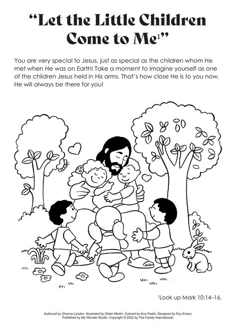 Jesus Loves The Little Children Of The World Coloring Page