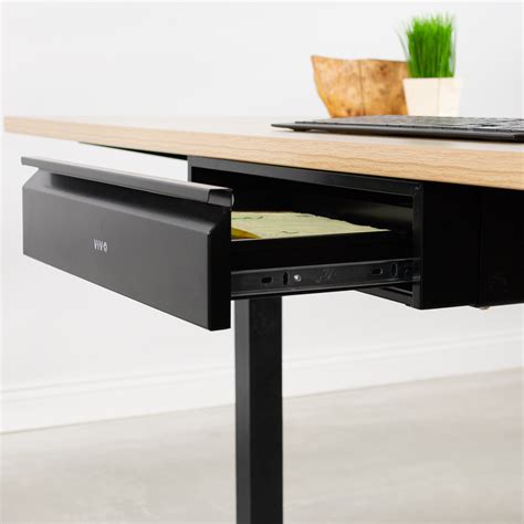 VIVO Black Space Saving Pull Out Under Desk Storage Drawer Desk ...