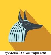 390 Anubis Head Icon Clip Art | Royalty Free - GoGraph