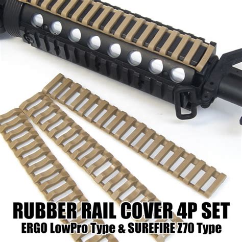 MP 7" Picatinny Ladder Quad Rail Covers Rubber Rail Covers Black/Dark ...