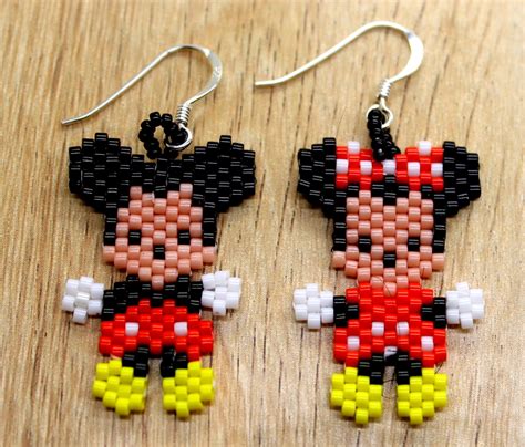 Mickey and Minnie Mouse Earrings Mickey Mouse Earrings - Etsy