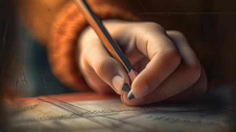 Premium AI Image | Realistic 3D illustration of hand holding pencil realistic