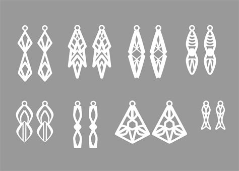 Laser Cut Earrings Vector Art, Icons, and Graphics for Free Download