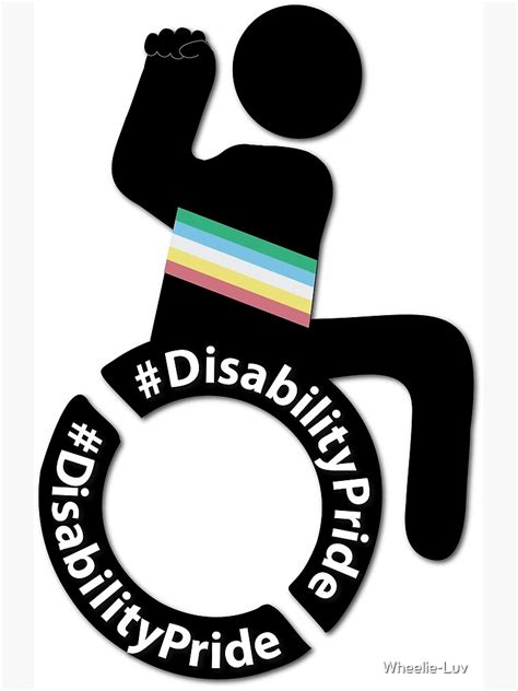 "Disability Pride! (new flag - muted colors)" Poster for Sale by Wheelie-Luv | Redbubble