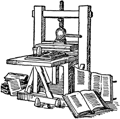 Gutenberg's Printing Press | ClipArt ETC | Printing press, Prints, History design